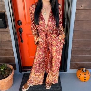 Free People Harper Print Jumpsuit